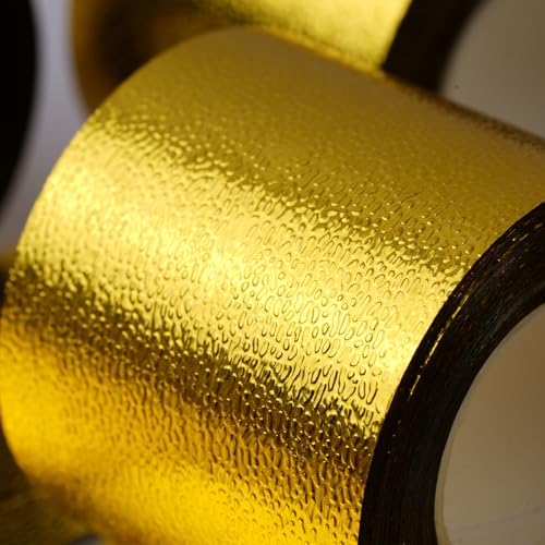 PartyWoo Gold Crepe Paper 4pcs 328 FT Metallic Gold Streamers - Image 2