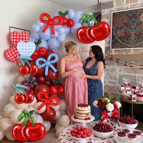 MiniInflat 16 Pcs Red and Blue Cherry Party Balloons Decorations - Image 5
