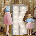 4FT Light Up Marquee Letter K - Large Foam Board Mosaic Kit by Teebloom