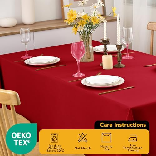 10-Pack Red Tablecloths for Rectangle Tables, 60 x 120 Inches - Image 7