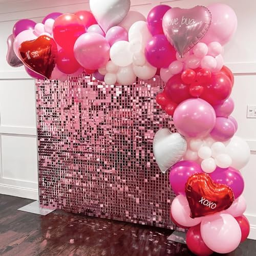 COKAOBE LiteGrid Series Shimmer Wall Backdrop - 24Pcs Pink - Image 6