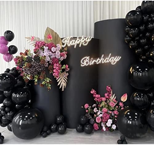 412pcs Black Balloons 18 12 10 5 Inch Black Balloon Garland Arch Kit Different Sizes Matte Latex Balloons for Baby Shower Birthday Wedding Party Decorations - Image 5