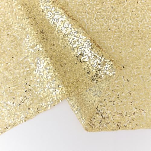 2 Packs 12 x 72 inches Sequin Table Runner, Gold Glitter Table Runner for Birthday Party Supplies Wedding Engagement Baby Shower Holiday Celebration Event Decorations - Image 4