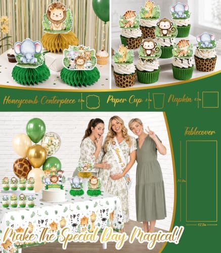 138Pcs Safari Baby Shower Decorations, Jungle Animal Balloon Arch Set - Image 5