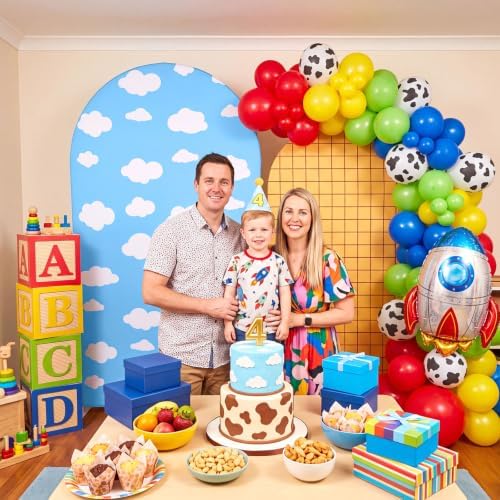 2 Set 6ft 7.2 ft Cartoon Story Arch Backdrop Covers Stretchy - Image 4