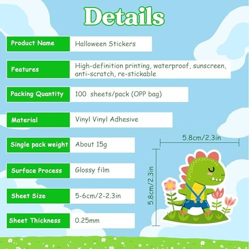 OHOME Spring Stickers | 100 PCS Flowers Stickers for Kids - Vinyl Spring Games Toys Gifts Party Favors Supplies - Kids Crafts Accessories Treats Bulk for Classroom - Image 6