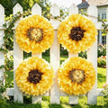 Sunflower Tissue Paper Flowers 19'' Giant Yellow Paper Flowers Decoration for Wall Large Sunflower Tissue Pom Poms Hanging for Spring Wedding Bridal Shower Birthday Classroom Bulletin Board Decor by SUNBEAUTY