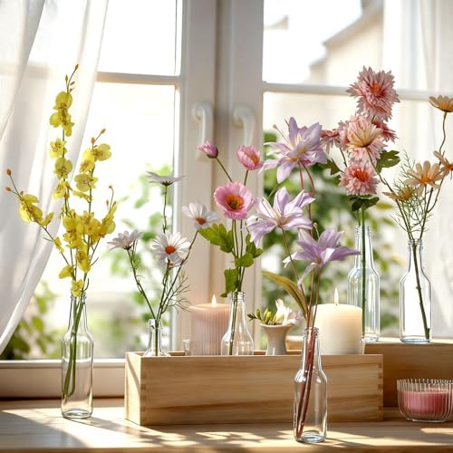 8 Sets Artificial Wildflowers Table Centerpiece with Vases - Image 6