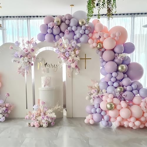 412pcs Pastel Purple Balloon Garland Arch Kit 18 12 10 5 Inch Different Sizes Light Purple Latex Balloons for Baby Shower Birthday Wedding Lavender Party Decoration - Image 6