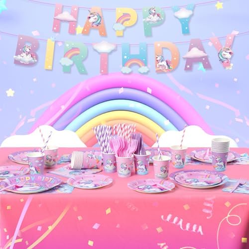 171Pcs Unicorn Birthday Party Decorations, Unicorn Birthday Party Supplies - Image 4