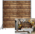 Wood Backdrop for Photography 10x10ft LFEEY Rustic Brown Wooden Photo Backdrop Vintage Old Wooden Board Photoshoot Backdrop Wood Plank Birthday Party Baby Shower Wedding Background Studio Props Vinyl by Unknown