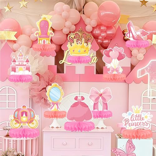 Princess Birthday Party Supplies - Princess Themed Honeycomb Centerpiece ，Table Decorations for Princess Themed Birthday Party Decorations - Image 5