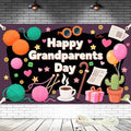 Grandparents Day Backdrop 6x4Ft Grandparents Day Decorations Photo Booth Props School Event Retirement Love Grandma Grandpa Background Family Gatherings Photography Wall Decor by DuoduoBuy