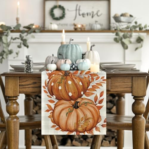 Artoid Mode 210 GSM Fall Table Runner Home Party Decor 13x36 Inch - Image 2