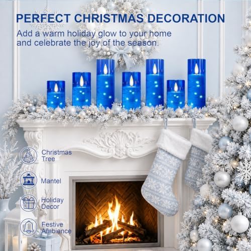 Raycare 7 Pack Flameless Battery Operated Pillar Candles with Remote Timer - Image 7