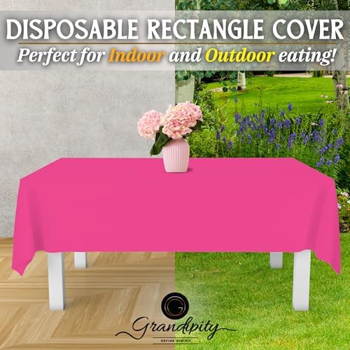 Grandipity Plastic Table Cloth Disposable 12 Pack 54” x 108” Rectangle - Image 5