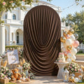 Brown Draped Arch Cover - 6.6FT Drape Arch Backdrop Cover by HBBMAGIC