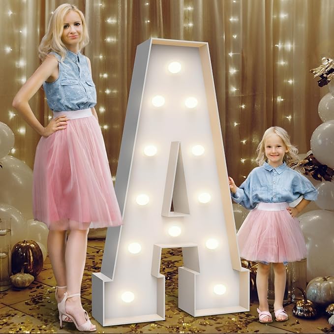 4FT Light Up Marquee Letter A - Large Foam Board Mosaic Kit - Image 2
