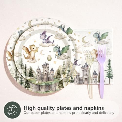 96Pcs Dragon Baby Shower Party Decorations, Serves 24 - Image 2