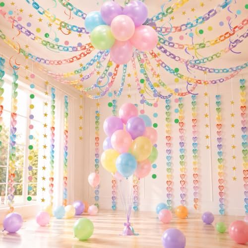 MEWTOGO Paper Chain Garland Kit for Birthday Party Decorations by MEWTOGO