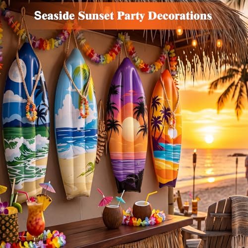 JellyArch 4 Pcs Summer Inflatable Surf Board 36 in Hawaiian Party Decor - Image 5