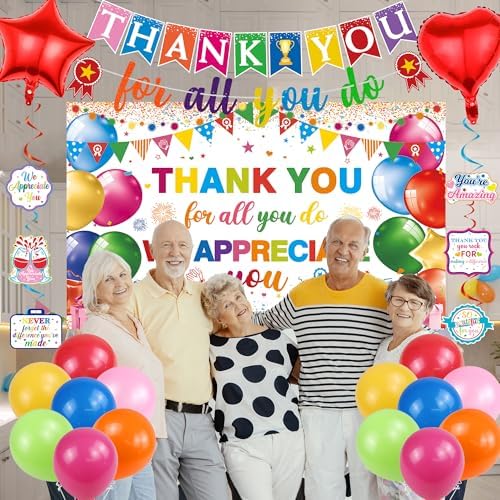 Vlipoeasn Colorful We Appreciate You Banner Decorations - Image 6