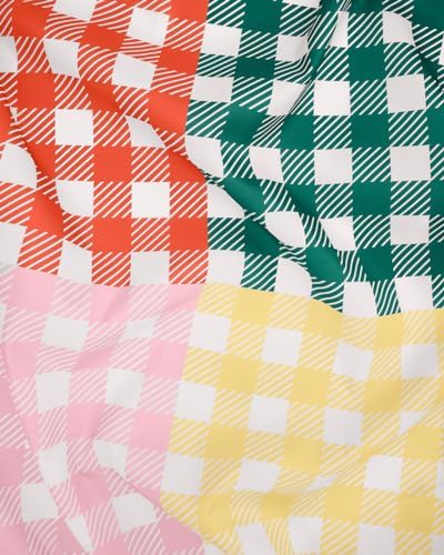 xo, Fetti Gingham Checkered Fabric Tablecloth 9ft | Camp Bachelorette Party - Image 7