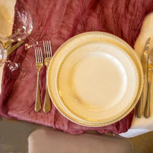 1 Pack Cheesecloth Table Runner 10Ft Christmas Gauze Boho Table Runners for Wedding Decor Bridal Shower Decorations Baby Shower Party(35" x 120") - Image 6