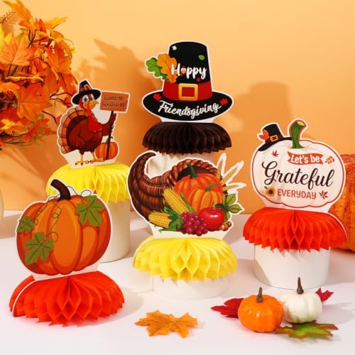 JULMELON 8 Pcs Friendsgiving Centerpieces Thanksgiving Table Decorations - Image 3