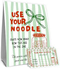 Italian Baby Shower Decoration,Guess How Many Game,Guess How Many Bow Ties are in the Jar,Use Your Noodle,Italian Dinner Party Favors,Birthday Party Game & Activities 50 Cards and Sign by Unknown
