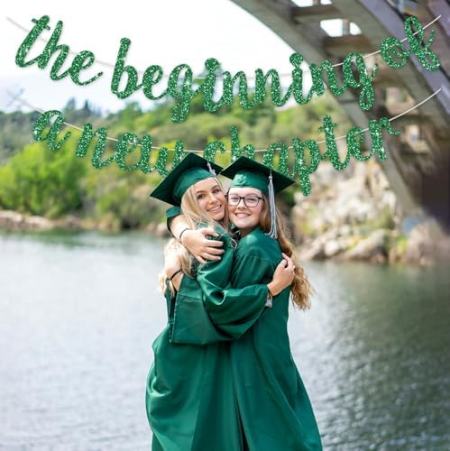 BEISHIDA Green Pre-Strung Glitter The Beginning of A New Chapter Banner - Image 5