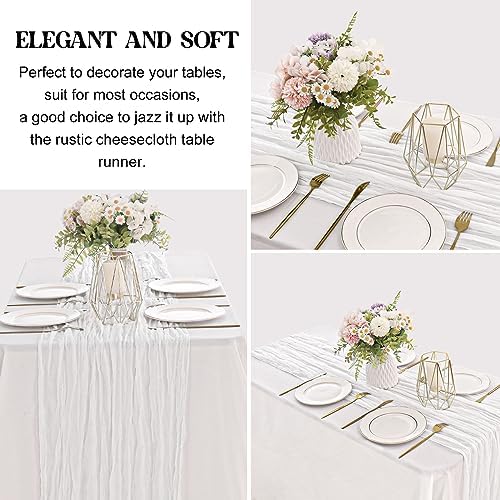 10FT Cheesecloth Table Runner Boho Party Home Decorations - Image 3