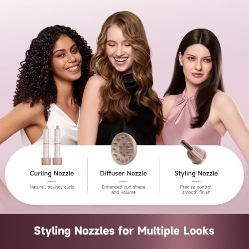 DREAME Pocket Aura Hair Dryer, 110,000RPM High-Speed Motor, Distance-Aware Heat Control, Plasma Ionic Care, Auto Attachment Detection, Dual Voltage Travel Blow Dryer with Styling Kit - Image 5