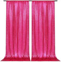 PartyDelight Hot Pink Sequin Backdrop Curtains 5x10ft 2 Panels by PartyDelight