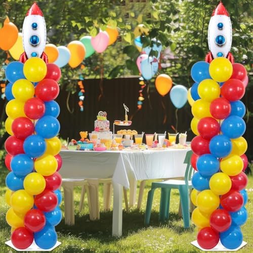 2 Sets Toy Inspired Balloon Column Stand Kit Adjustable Story Balloon Decor - Image 6