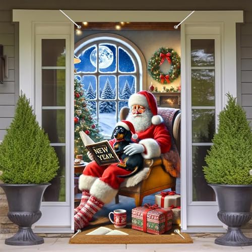BlissYard Christmas Door Cover Cozy 35x71 Inch Polyester - Image 6