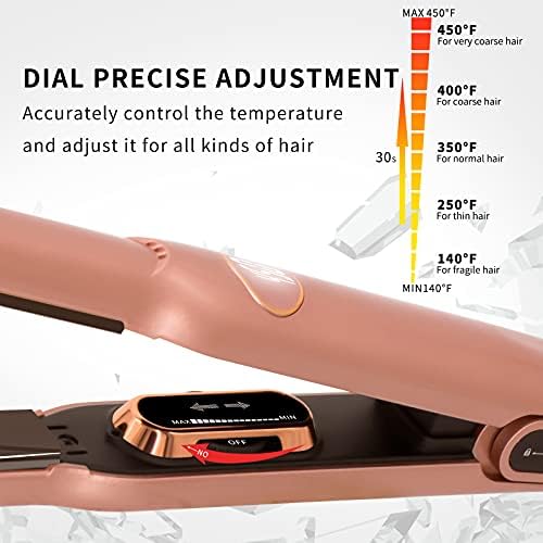 Mini 1/2" Flat Iron, Tourmaline Titanium Hair Straightener for Short Hair - Image 5