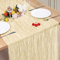 1 Pack Cheesecloth Table Runner 10Ft Christmas Gauze Boho Table Runners for Wedding Decor Bridal Shower Decorations Baby Shower Party(35" x 120") by Home