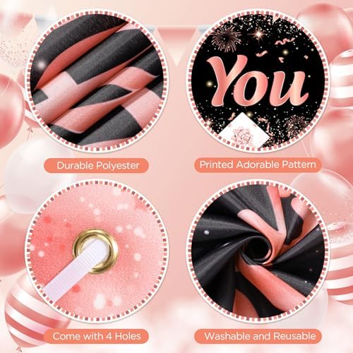 We Appreciate You Decorations Rose Gold Appreciate You Banner Yard Sign with 18 Pcs Balloons Thank You for All You Do Banner Employee Staff Appreciation Gifts Teacher Doctor Appreciation Party Decor - Image 6