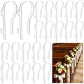 moonoom 24 Pcs Wedding Church Pew Clips, Ceremony Aisle Chair Hangers, Wedding Pew Bow Hooks for Ceremony Banquet Party Receptio Bow Garland Wreath Flowers Holder by moonoom