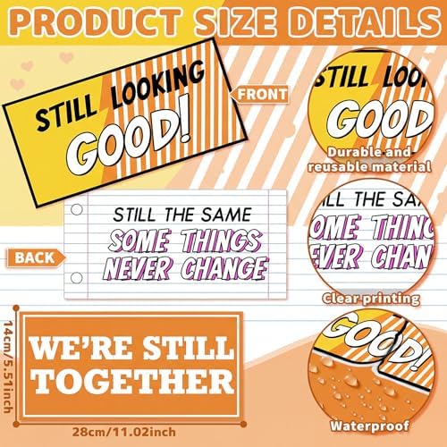 Beeveer 24 Designs Class Reunion Photo Booth Props, Double Sided PVC Signs - Image 2