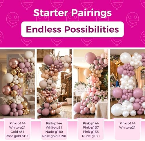 Bezente Mauve Balloons Latex Boho Netural Party Balloons 100 Pack 12 inch - Image 4