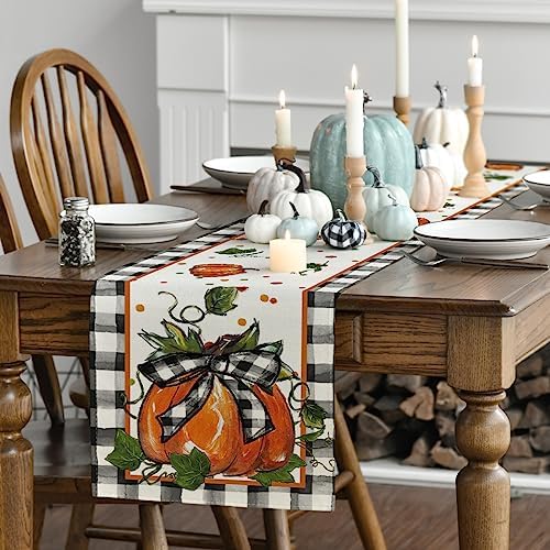 Artoid Mode 210 GSM Fall Table Runner Home Party Decor 13x72 Inch - Image 3