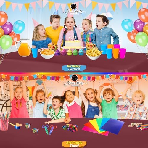Grandipity Plastic Table Cloth Disposable 12 Pack 54” x 108” Rectangle - Image 4