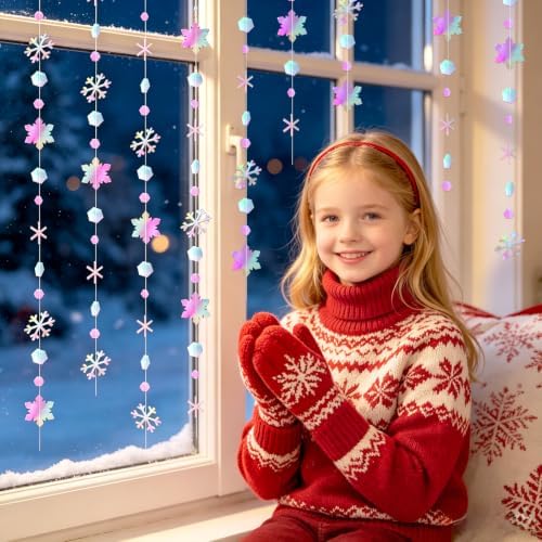 Winter Wonderland Snowflake Garland Decorations for Frozen Party Decor - Image 5
