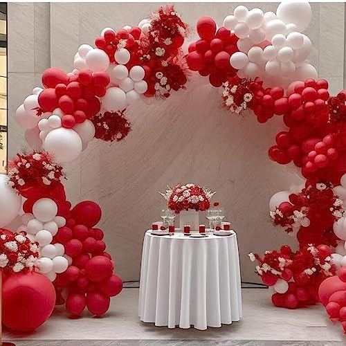 412pcs Red Balloons 18 12 10 5 Inch Red Balloon Garland Arch Kit Different Sizes Matte Latex Balloons for Baby Shower Birthday Wedding Party Decorations - Image 5