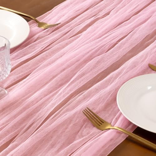 Cheesecloth Table Runner Tulle Fall Boho Wedding Shower Party Home Decor - Image 4