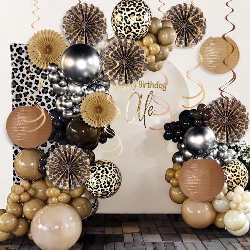 Kriyokiaa Cheetah Leopard Print Birthday Decoration Set 16 Pcs - Image 7