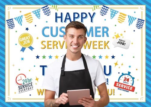 Happy Customer Service Week Banner National Customer Service Week Backdrop - Image 3