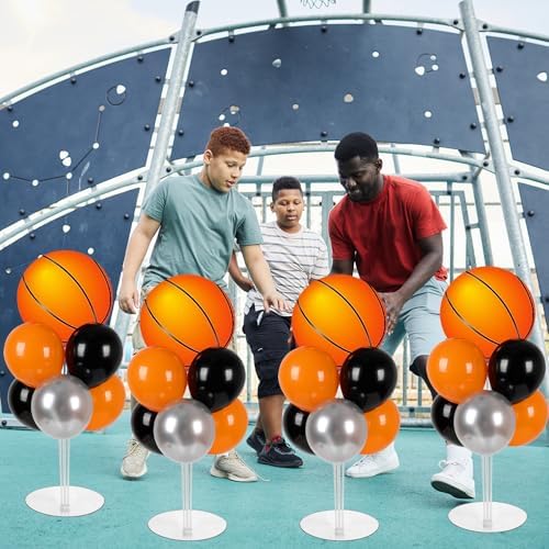 Naozinebi 4 Sets Basketball Birthday Party Balloons Stand Kit Party Decor - Image 6